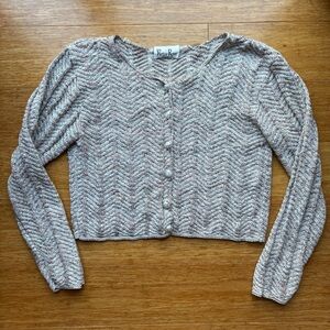 Vintage Reba Rose cropped Cardigan Sweater